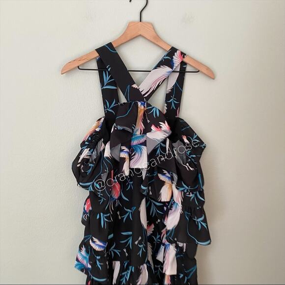 Borgo De Nor Sandra Tiered Bird Midi Dress 6 - Picture 15 of 16